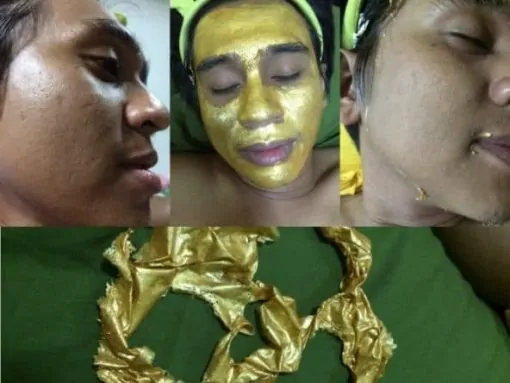 (009)Gold whitening Mask มาร์คทองคำ 24 กะรัต เหมาะสำหรับผู้ชาย ลอกออกมาเป็นหน้ากาก 1000 กรัม